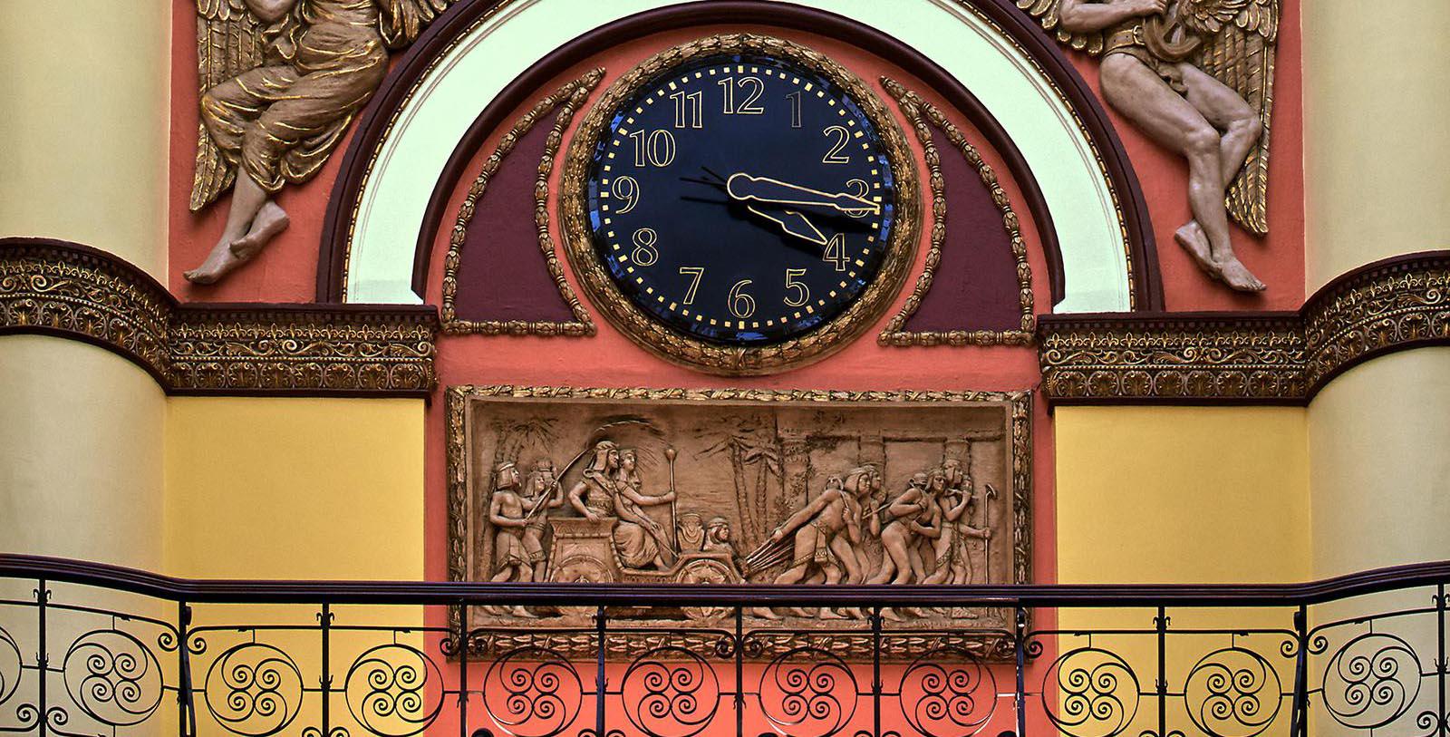 a clock on a building
