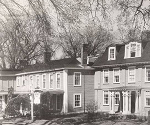a large house with a chimney