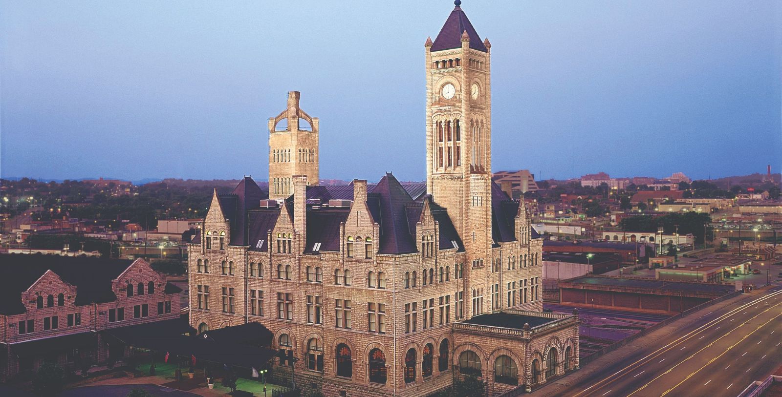 a large building with a clock tower