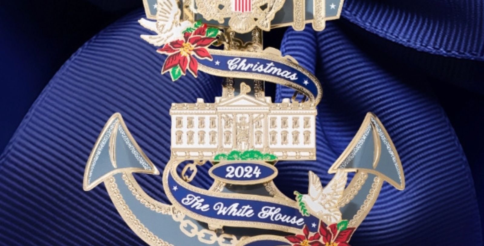 a close up of a badge