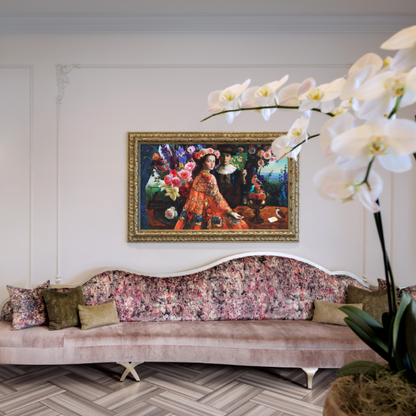 a painting on the wall