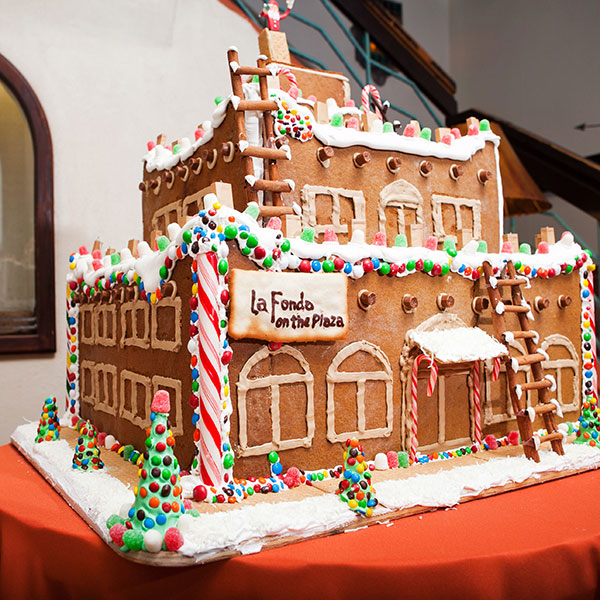 a gingerbread house on a table