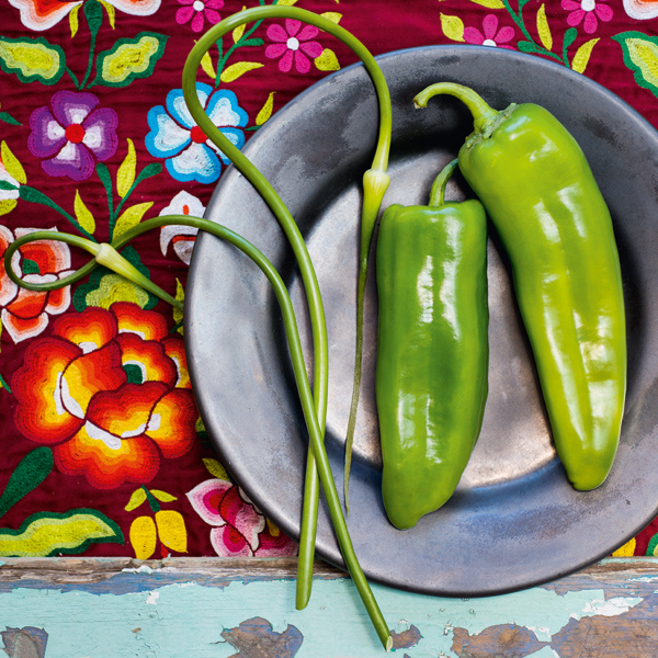 a green peppers on a plate