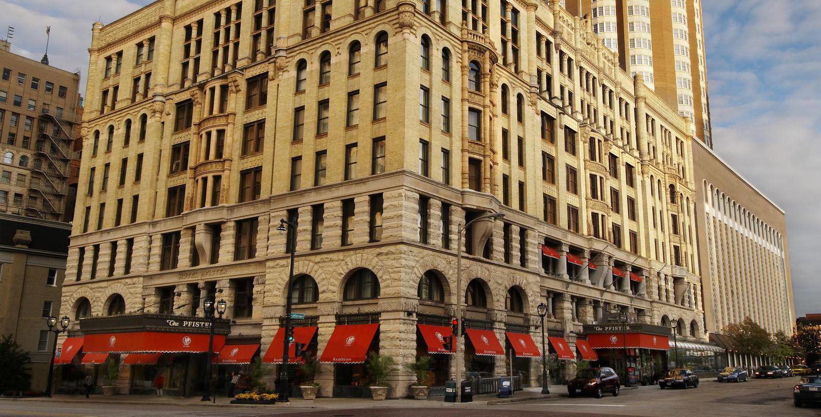 a building with many windows