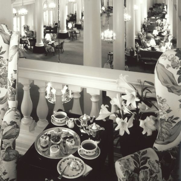 a high angle view of a restaurant