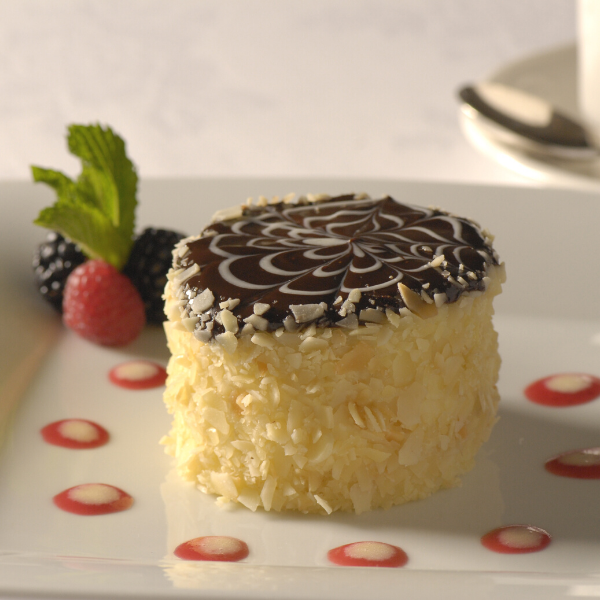 a dessert on a plate