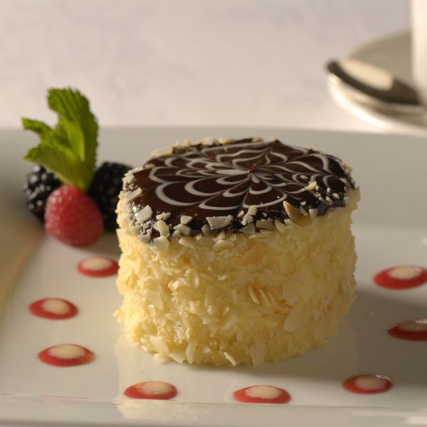 a dessert on a plate