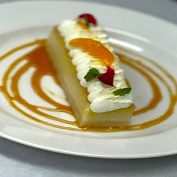 a piece of cake on a plate