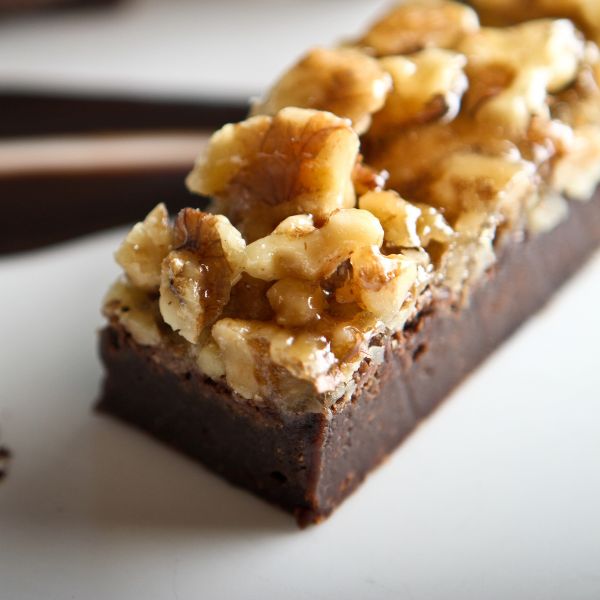 a close up of a piece of food