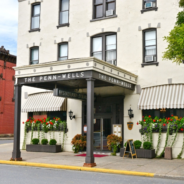 a building with a sign on the front