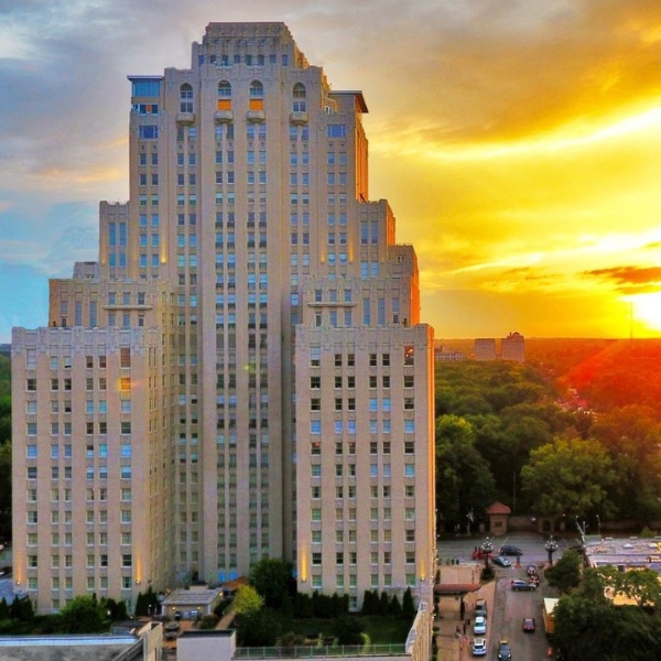 a tall building with many windows