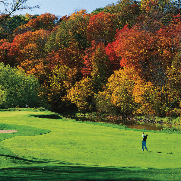 a man on a golf course