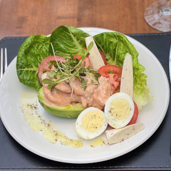 a plate of food on a table