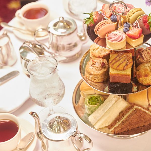 a tray of food on a table