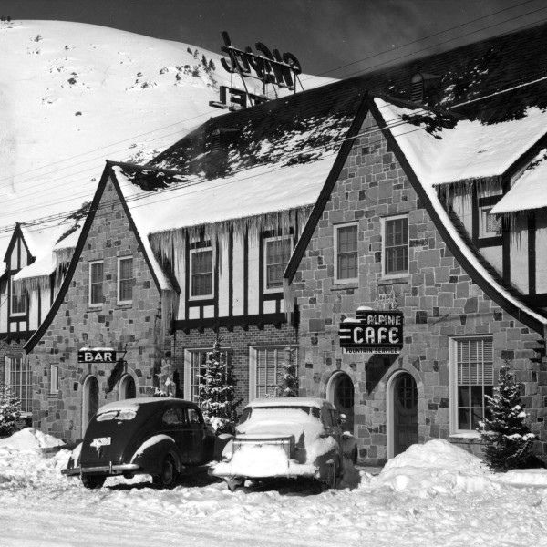 a building with snow on the roof