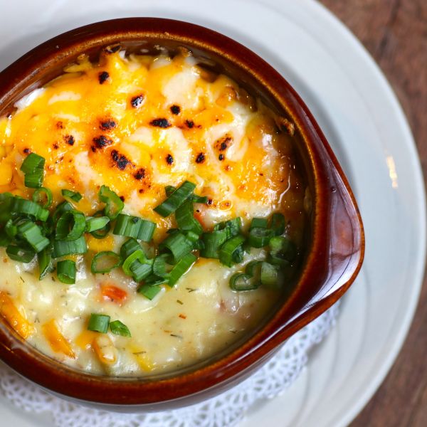 a bowl of food on a plate