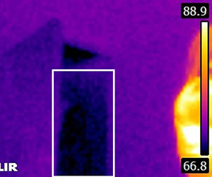 a close-up of a infrared image