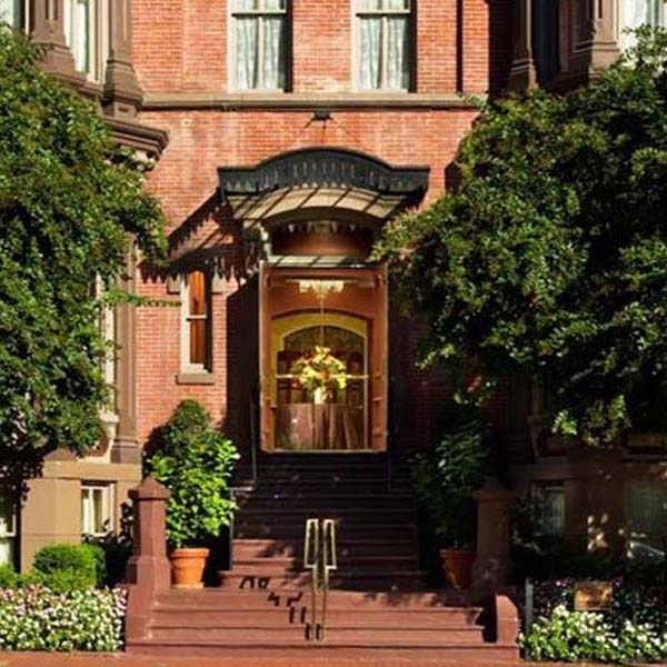 a front entrance of a building