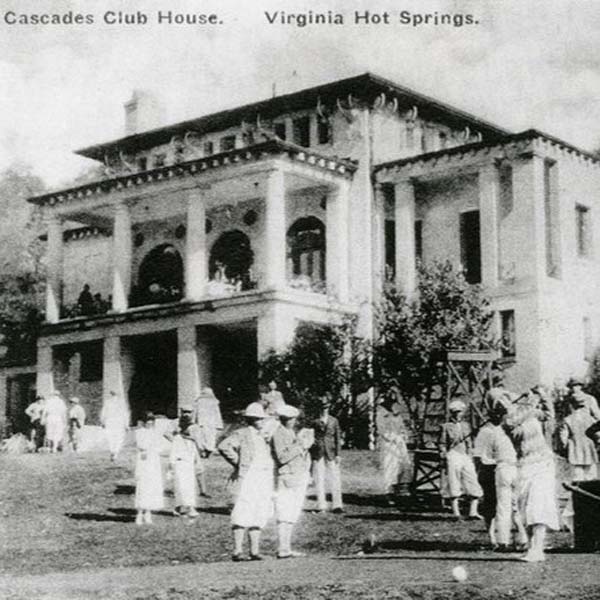 a group of people outside a building