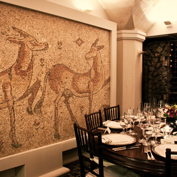 a table set for a dinner