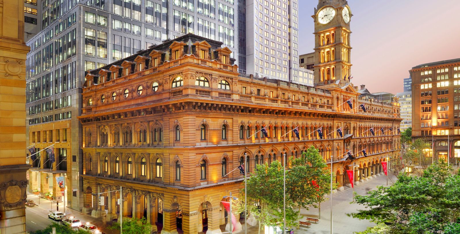 a large building with a clock tower