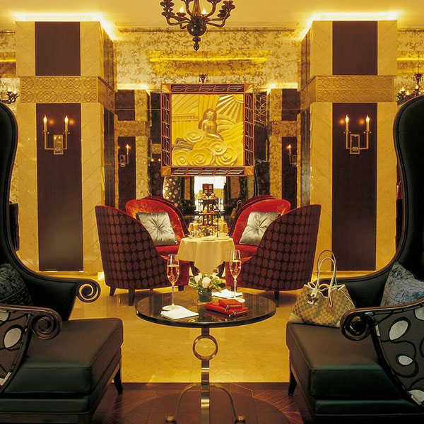 a room with chairs and a table