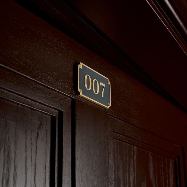 a sign on a door