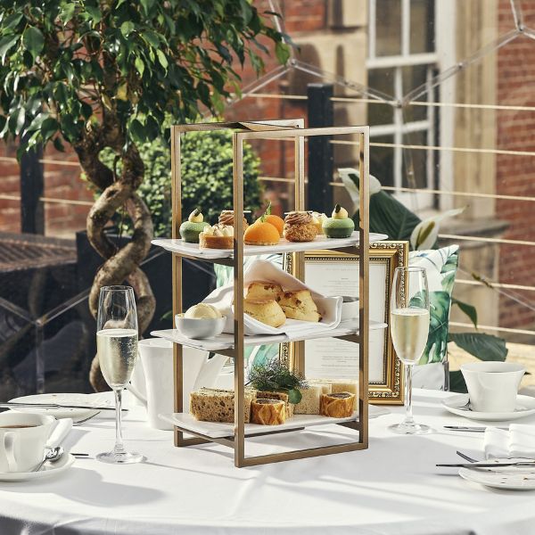 a table with food on it
