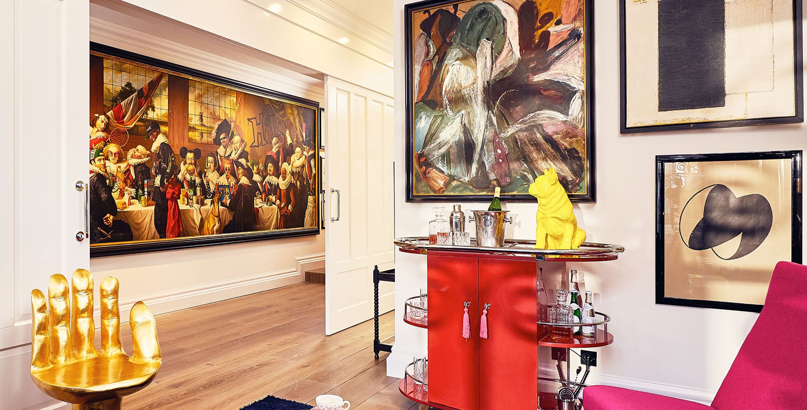 a painting on the wall