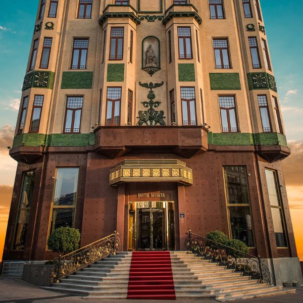 a building with stairs leading to the entrance