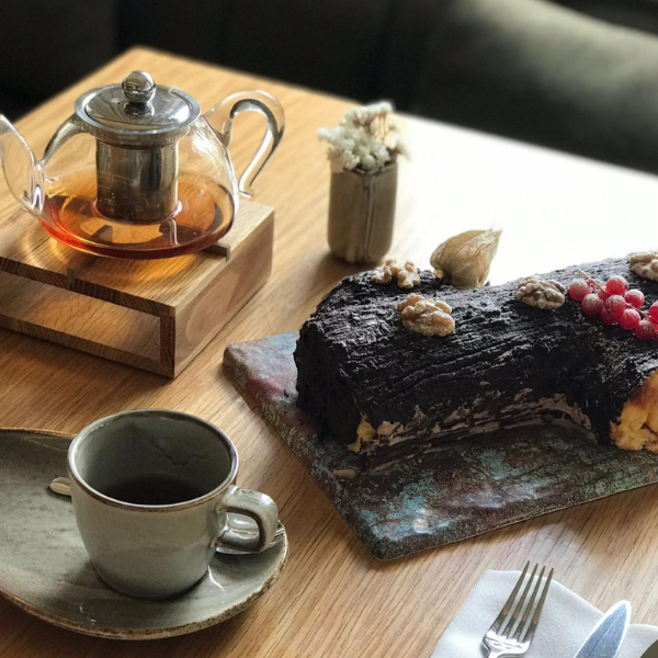 a piece of cake on a table