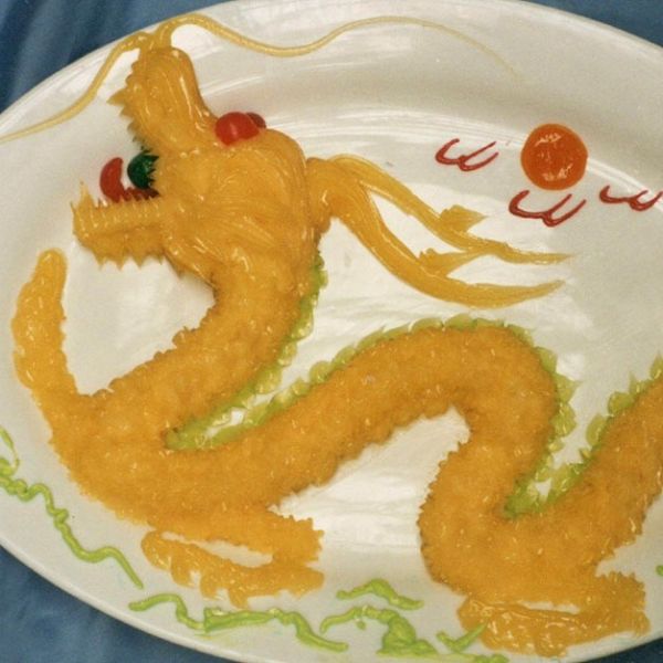 a plate with food on it