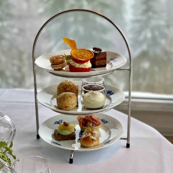 a tray of food on a table