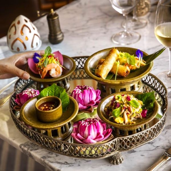 a plate of food on a table
