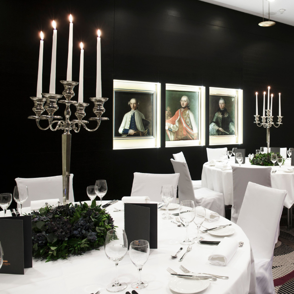 a table set for a dinner party