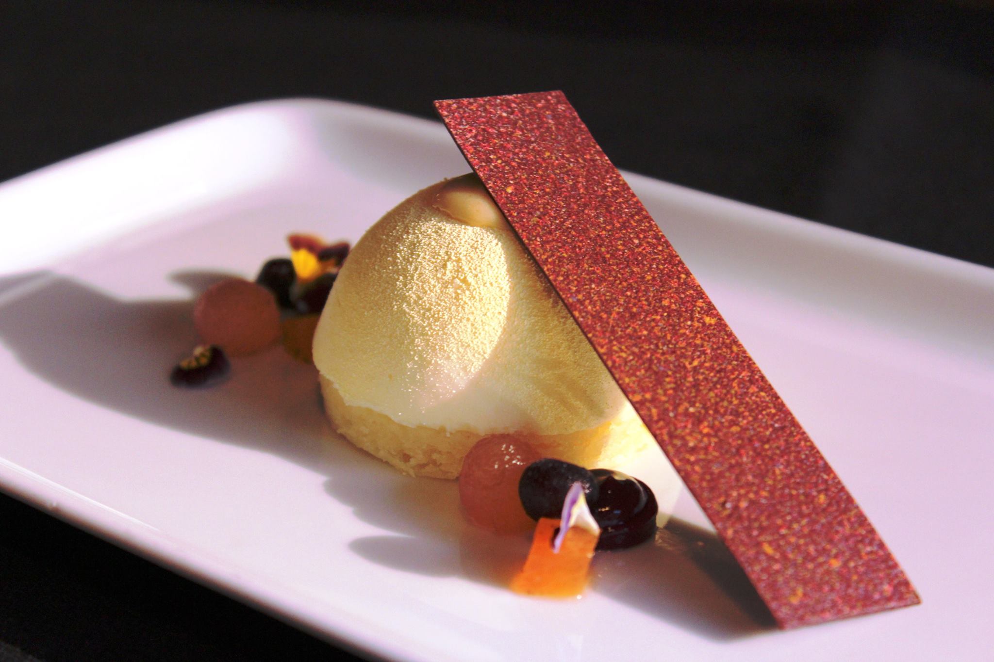 a dessert on a plate