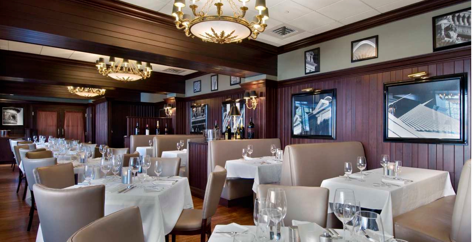 a restaurant with tables and chairs