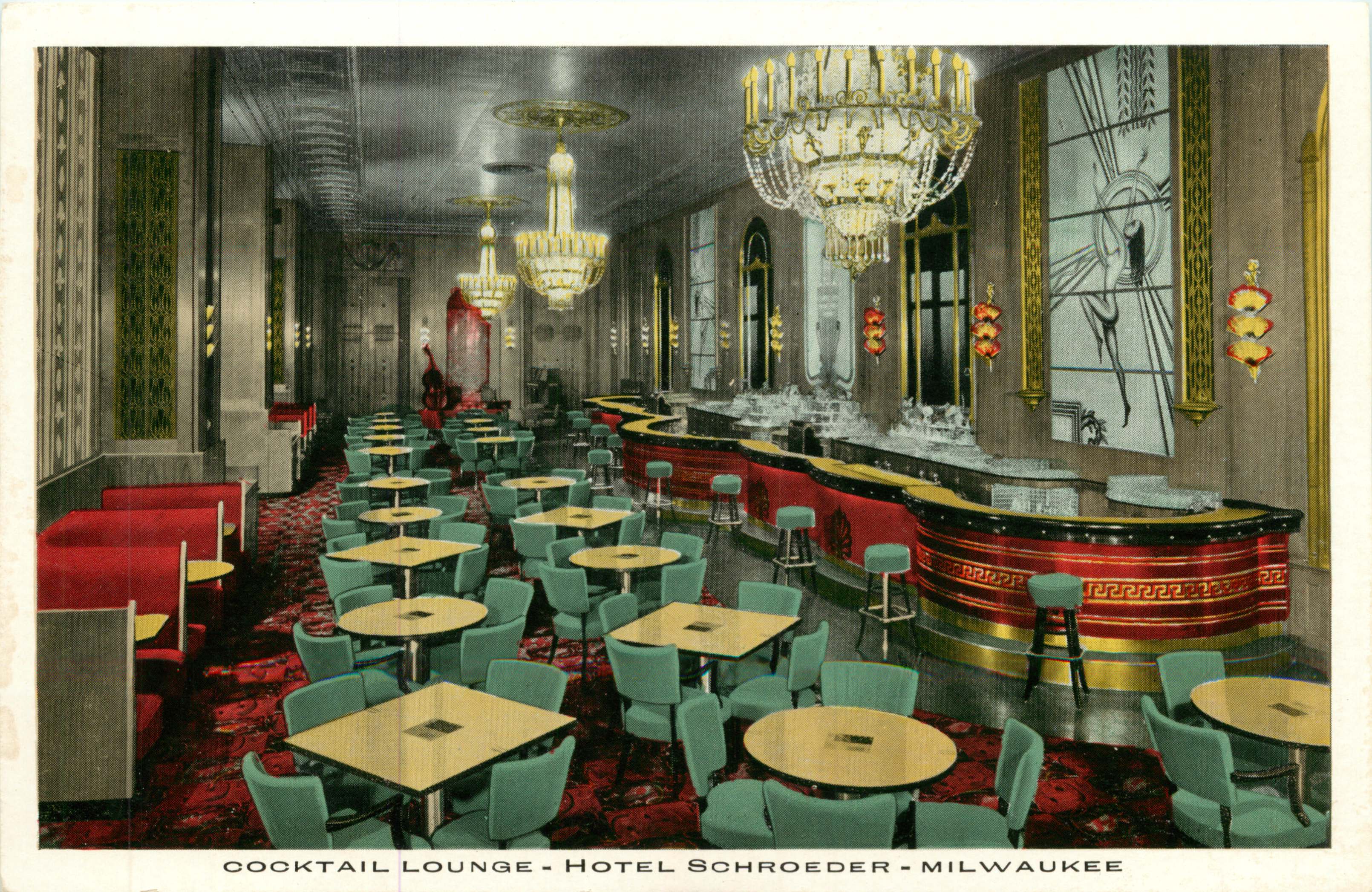 a room with tables and chairs