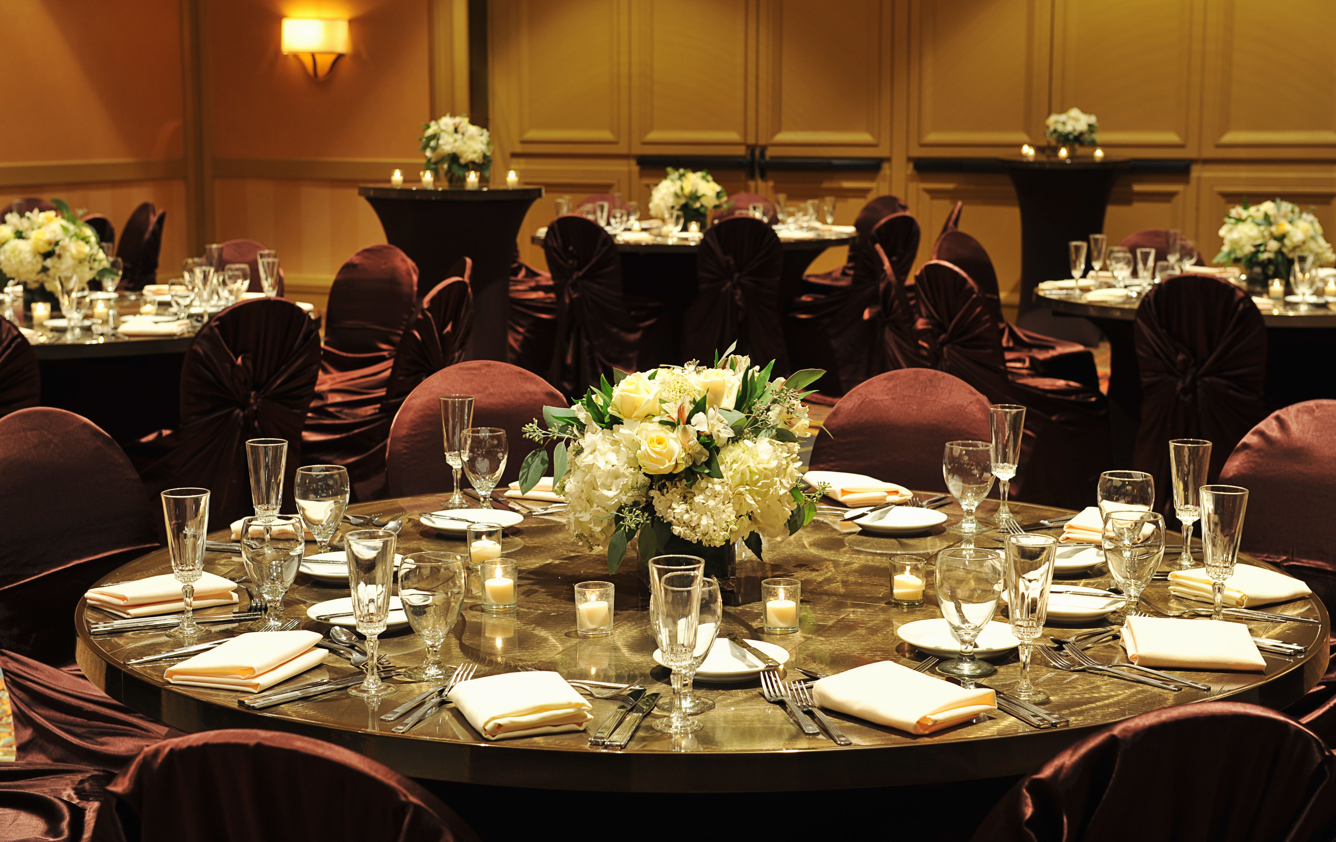 a table set for a dinner party