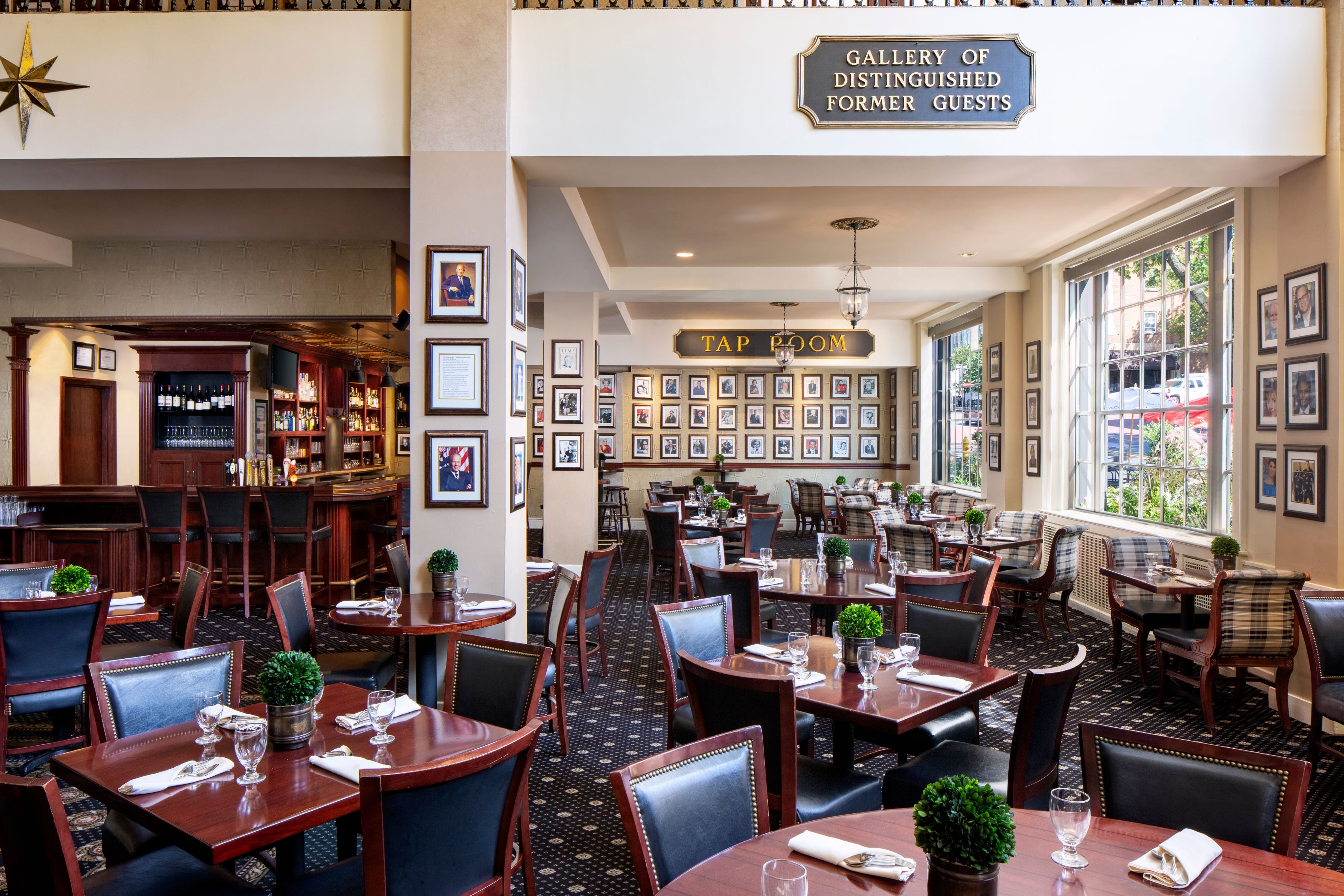a restaurant with tables and chairs