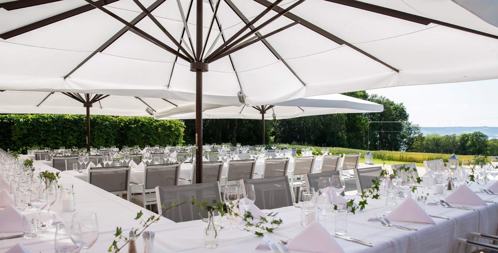 a table set up for a party