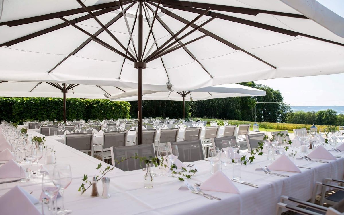 a table set for a party