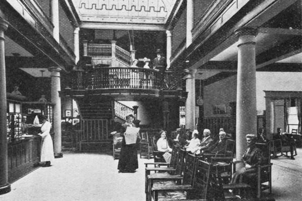 a group of people in a room