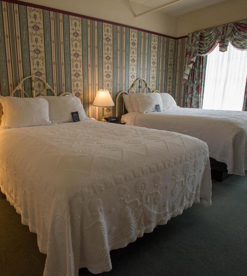 two beds in a room