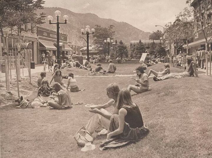 a group of people sitting on grass