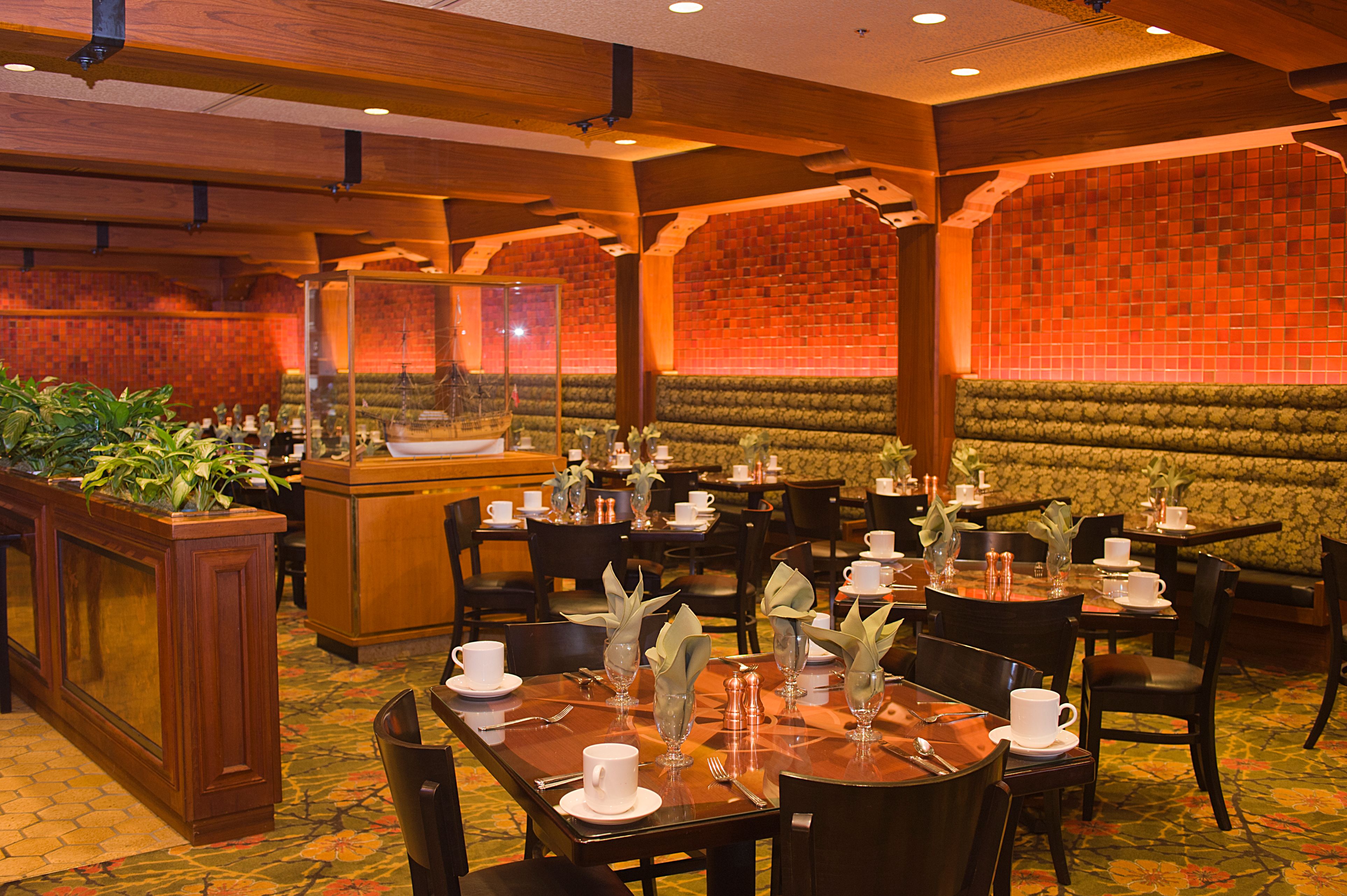 a room with tables and chairs