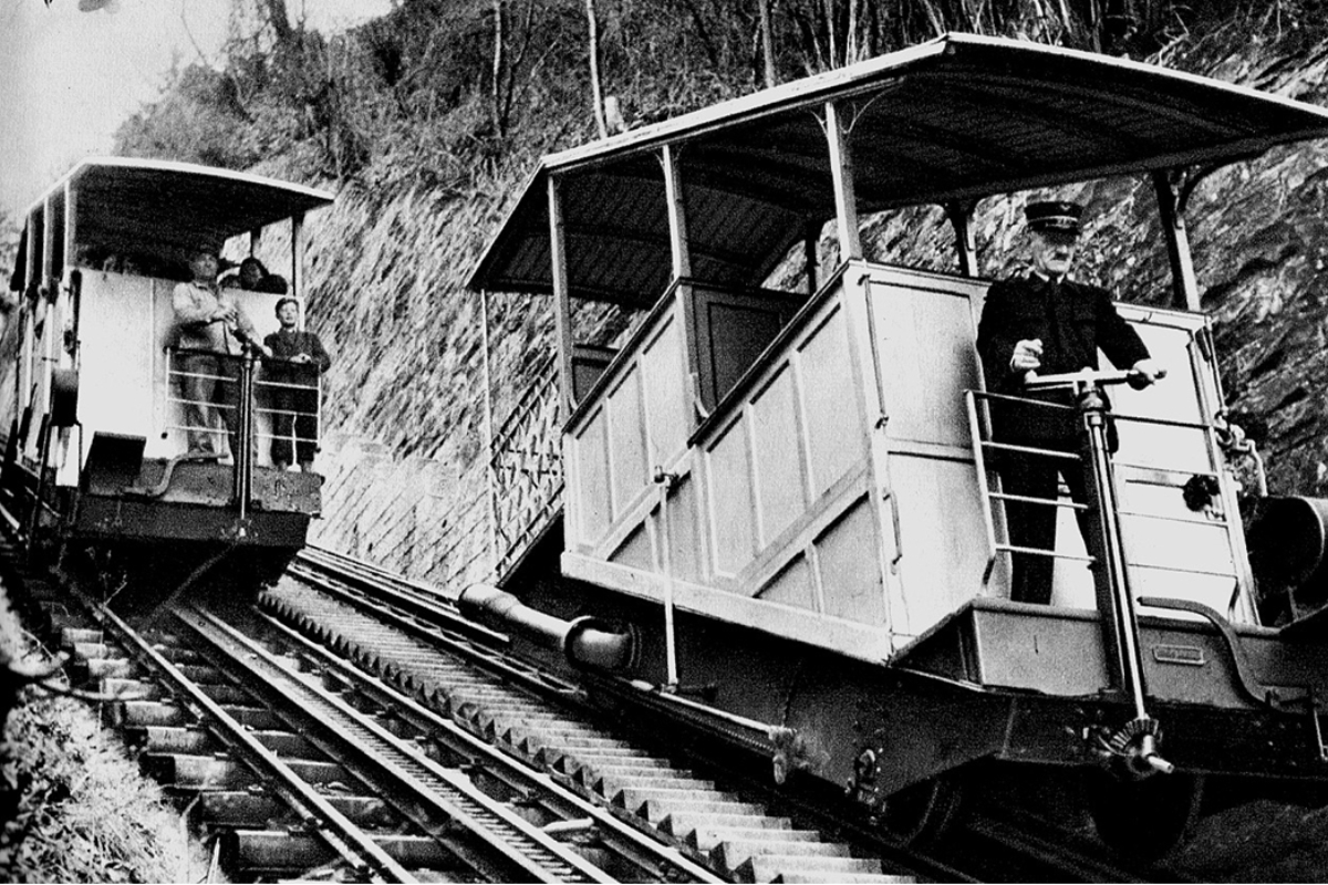a group of people riding on a train