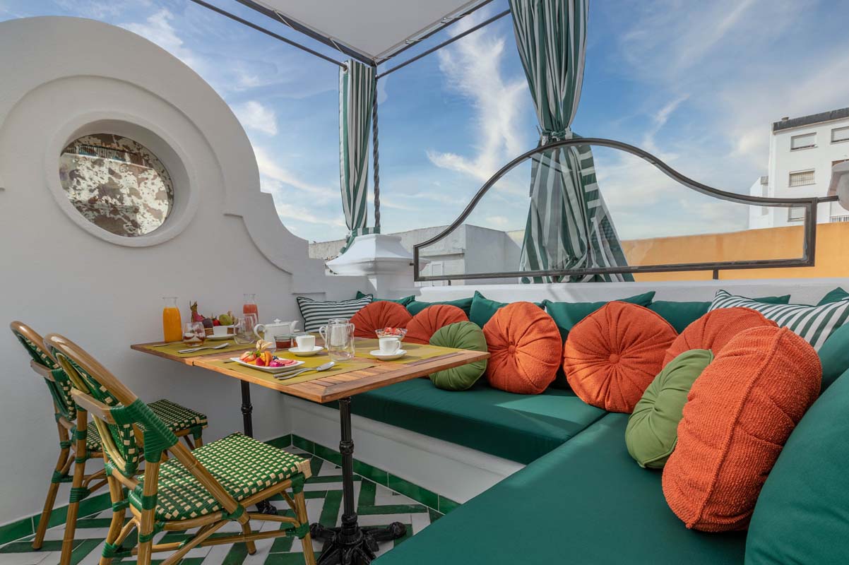 a table with food and drinks on it