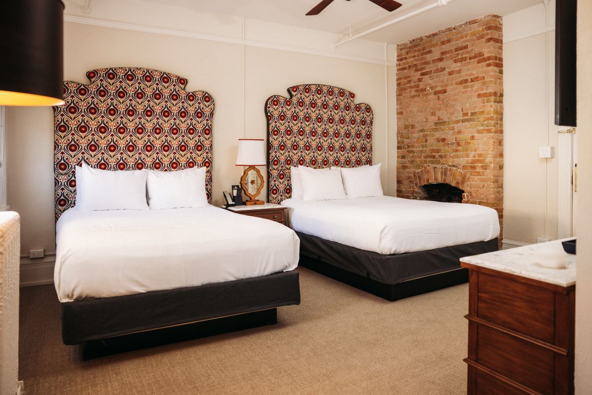 two beds in a room