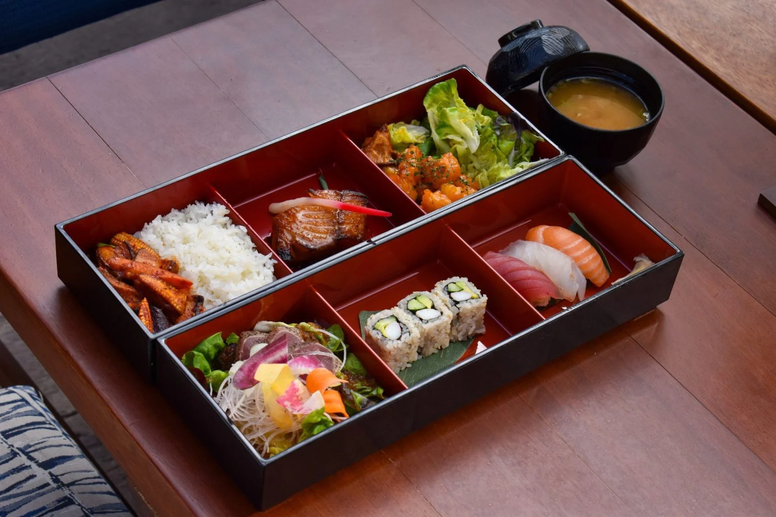 a box of food on a table